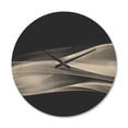 thumbnail image 1 of Designart 'Glittering Fractal Silver on Black' Modern Wood Wall Clock, 1 of 5