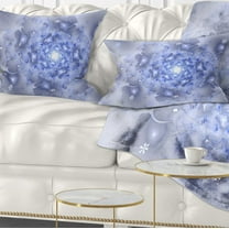 Designart Glittering Gold Purple Fractal Flower - Floral Throw Pillow - 12x20