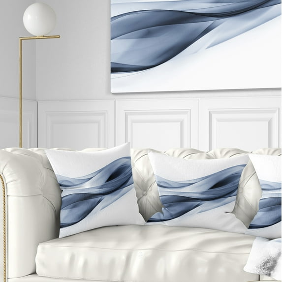 Designart Glittering Light Blue Pattern - Abstract Throw Pillow - 16x16