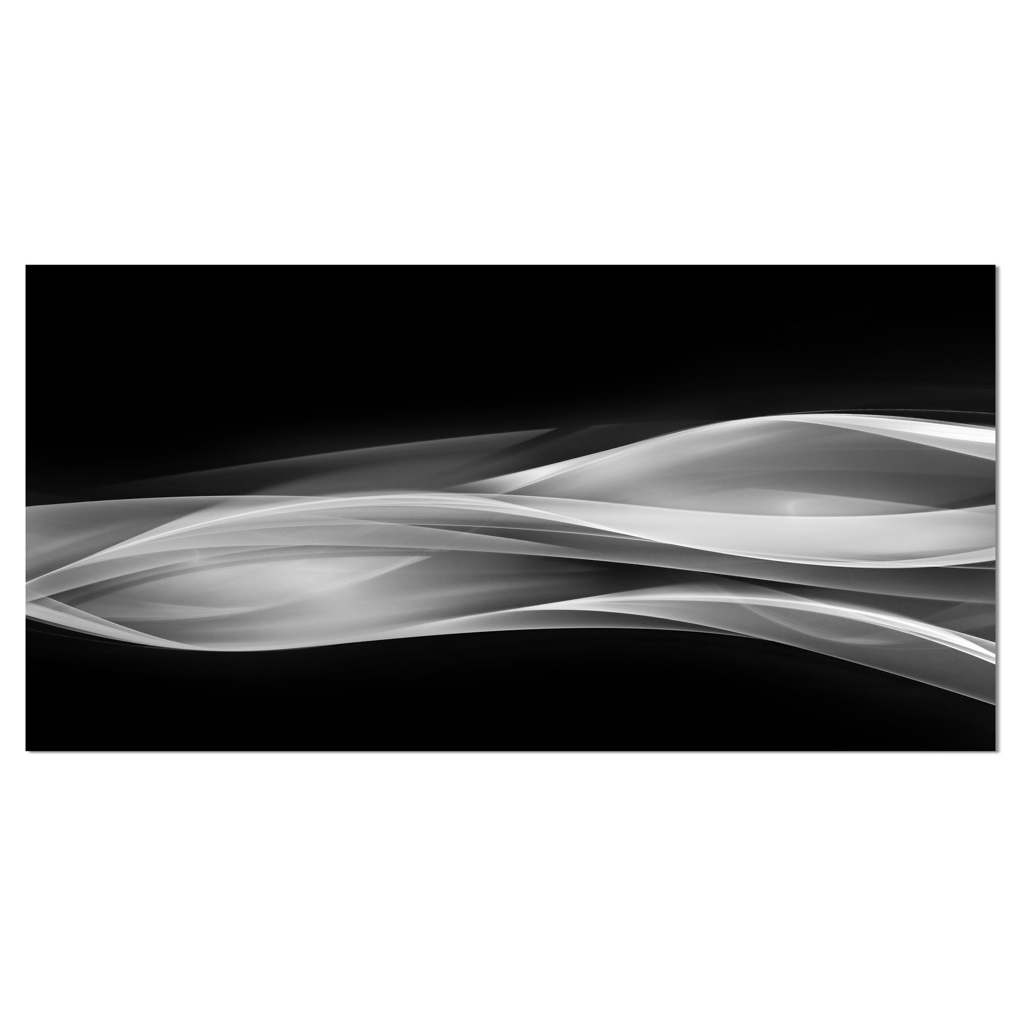 Designart 'Glittering Silver Pattern ' Abstract Canvas art print