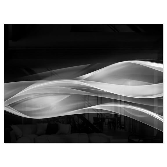 Designart 'Glittering Silver Pattern ' Abstract Metal Wall Art