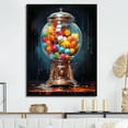 thumbnail image 1 of Designart "Glitzy Gumballs In Pop Art Portrait" Pop Art Floater Framed Canvas Prints, 1 of 5