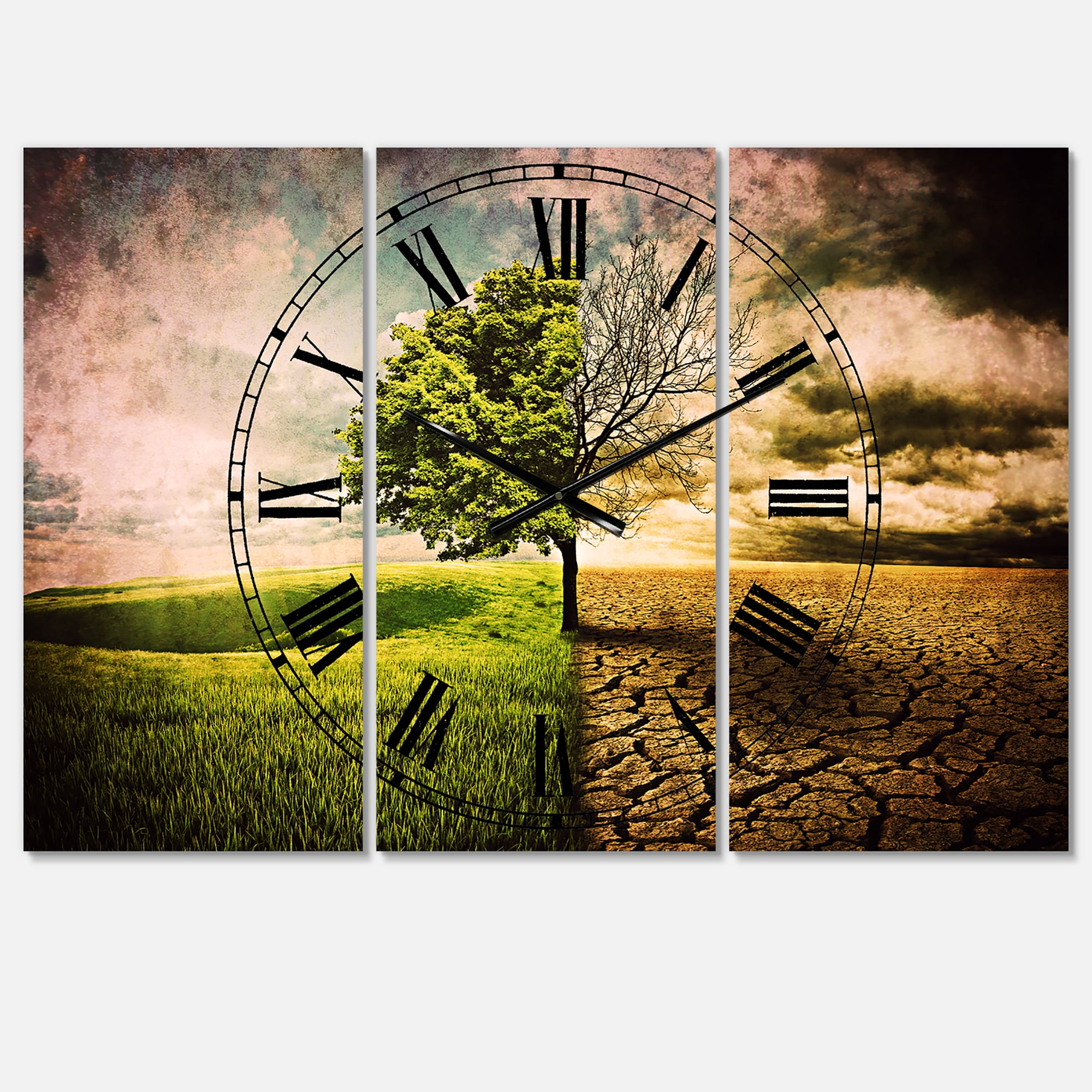Designart 'Global Warming' Traditional Wall Clock