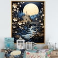 thumbnail image 1 of Designart "Glorious Byzantine Landscape in Blue I" Spiritual Framed Wall Art - Cabin Blue Religious Landscape Hallway Framed Wall Art Decor, 1 of 6