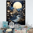 thumbnail image 1 of Designart "Glorious Byzantine Landscape in Blue I" Spiritual Framed Wall Art - Cabin Blue Religious Landscape Hallway Framed Wall Art Decor, 1 of 6