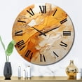 thumbnail image 1 of Designart "Glowing Amber II" Abstract Landscape Oversized Wall Clock, 1 of 1