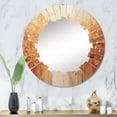 thumbnail image 1 of Designart "Glowing Amber III" Abstract Landscape Round Wall Mirror - Modern Oval Printed Decorative Oversized Mirror - Multiple Color Options, 1 of 4