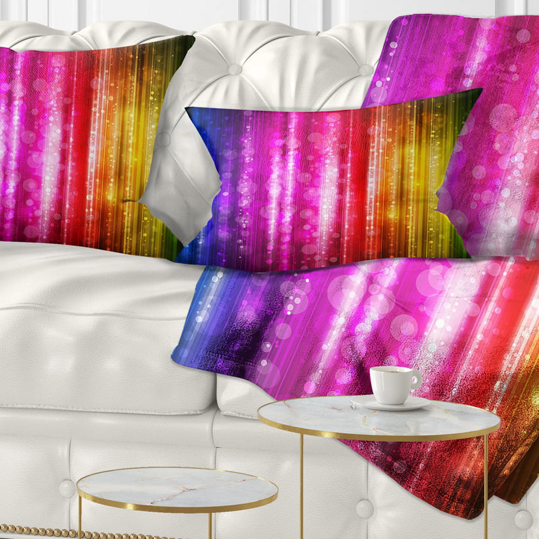 Designart Glowing Background - Abstract Throw Pillow - 12x20