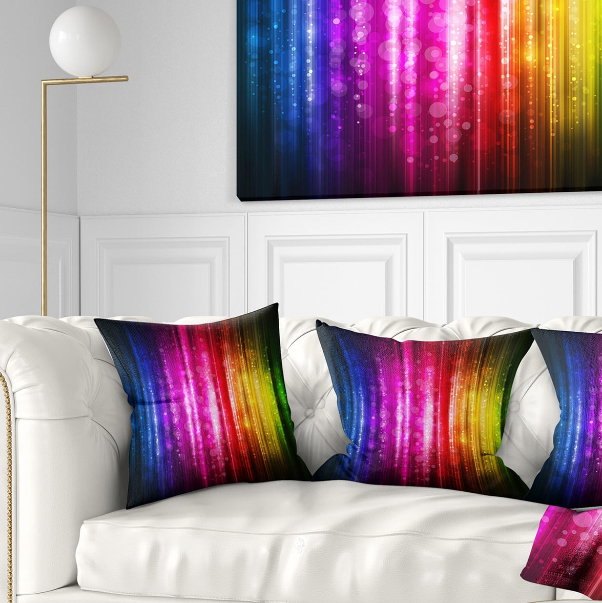 Designart Glowing Background - Abstract Throw Pillow - 18x18