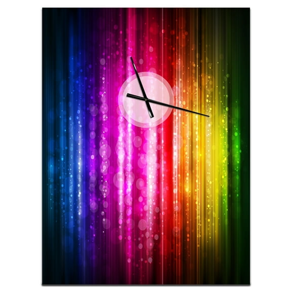 Designart 'Glowing Background' Modern wall clock