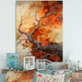 thumbnail image 1 of Designart "Glowing Embers Orange and Brown Maple Tree" Floral & Botanical Wall Art Print, 1 of 5
