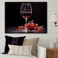 thumbnail image 1 of Designart "Glowing Garnet" Wine Floater Framed Canvas Art Print, 1 of 5