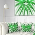 thumbnail image 1 of Designart Glowing Green Fractal Flower in White - Abstract Throw Pillow - 18x18, 1 of 5