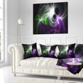 thumbnail image 1 of Designart Glowing Purple Green Plasma - Abstract Throw Pillow - 18x18, 1 of 1