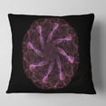 thumbnail image 1 of Designart Glowing Purple Radial Fractal Flower Art - Floral Throw Pillow - 16x16, 1 of 4