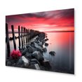 thumbnail image 1 of Designart "Glowing Seaside by the Coast" Nautical & Beach Metal Wall Art, 1 of 5