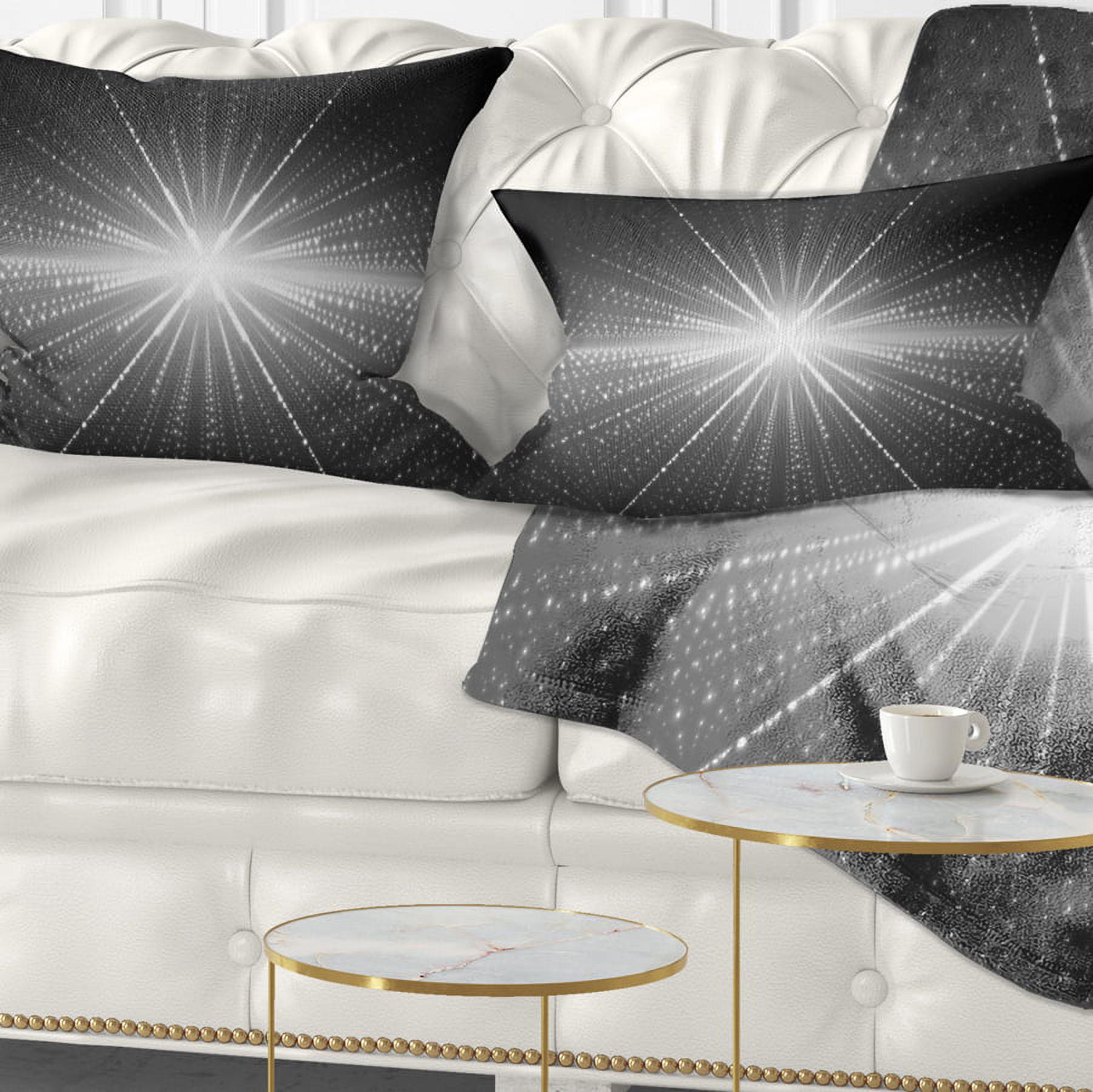 Designart Glowing Star in Cosmic Galaxy - Abstract Throw Pillow - 12x20