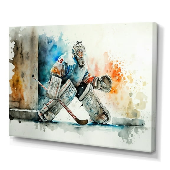 Designart Goal Tender During Game I Canvas Wall Art