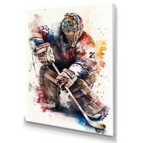 Designart Goal Tender During Game II Canvas Wall Art