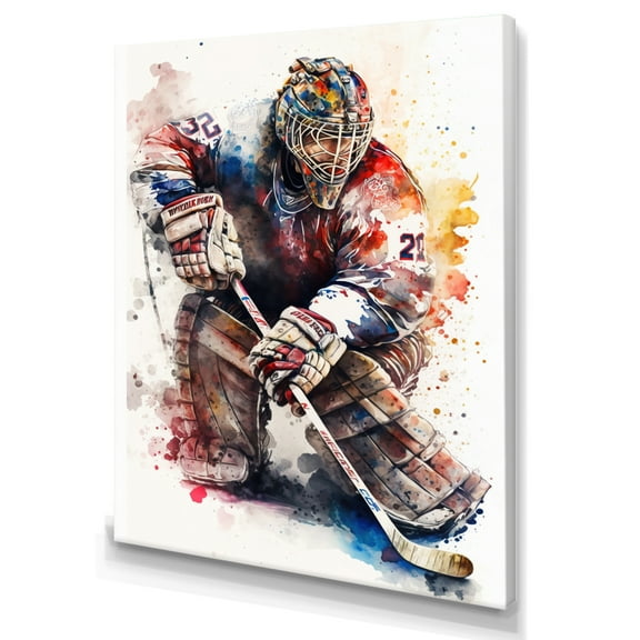 Designart Goal Tender During Game II Canvas Wall Art