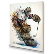 Designart Goal Tender During Game IV Canvas Wall Art