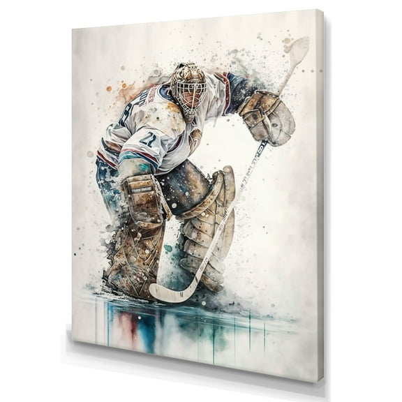 Designart Goal Tender During Game V Canvas Wall Art