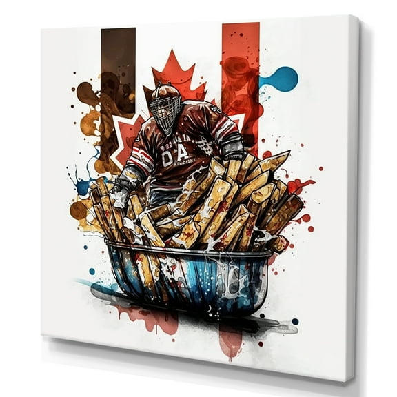 Designart Goal Tender In Poutine I Canvas Wall Art