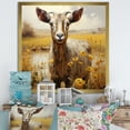 thumbnail image 1 of Designart "Goats Glee In The Meadow" Animals Goat Picture Framed Canvas Art Print, 1 of 5