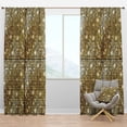 thumbnail image 1 of Designart 'Gold Abstract Mosaic' Mid-Century Modern Blackout Curtain Panel, 1 of 4