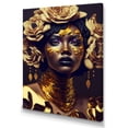 thumbnail image 1 of Designart Gold And Black Floral Woman IX Canvas Wall Art, 1 of 5