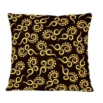 Designart Gold And Black Swirl II' Mid-Century Modern Throw Pillow - 12x20