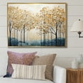 thumbnail image 1 of Designart "Gold And Blue Tree Serenity IV" Landscape Trees Floater Framed Canvas Prints, 1 of 1