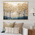 thumbnail image 1 of Designart "Gold And Blue Tree Serenity IV" Landscape Trees Floater Framed Canvas Prints, 1 of 5