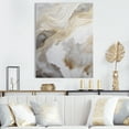 thumbnail image 1 of Designart "Gold And Grey Abstracted Line Artistry V" Minimalism Line Art Canvas Print, 1 of 5