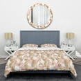 thumbnail image 1 of Designart 'Gold And Rose Cubes I' Mid-Century Modern Duvet Cover Set, 1 of 4