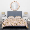 thumbnail image 1 of Designart 'Gold And Rose Cubes II' Mid-Century Modern Duvet Cover Set, 1 of 4