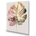 thumbnail image 1 of Designart Gold And White Philodendron Leaf I Canvas Wall Art, 1 of 5