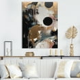 thumbnail image 1 of Designart "Gold Black Marbled Meditations" Abstract Marble Wall Art Print, 1 of 5