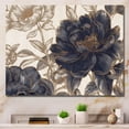 thumbnail image 1 of Designart "Gold Blue Carnation Flower III" Floral Carnation Wall Art For Bathroom, 1 of 5