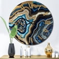 thumbnail image 1 of Designart "Gold Blue Geode Gems Mineral Radiance" Stone Geode Oversized Wall Clock, 1 of 5