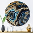 thumbnail image 1 of Designart "Gold Blue Geode Gems Mineral Radiance" Stone Geode Oversized Wall Clock, 1 of 5