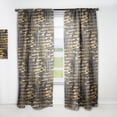 thumbnail image 1 of Designart 'Gold Checkered Retro Pattern I' Mid-Century Modern Curtain Panel, 1 of 5