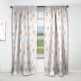 thumbnail image 1 of Designart 'Gold Chic Retro Design III' Mid-Century Modern Curtain Panel, 1 of 5
