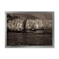 thumbnail image 1 of Designart 'Gold Cliffs Over Sea In The Fog' Modern Framed Art Print, 1 of 4