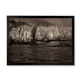 thumbnail image 1 of Designart 'Gold Cliffs Over Sea In The Fog' Modern Framed Art Print, 1 of 4