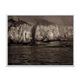 thumbnail image 1 of Designart 'Gold Cliffs Over Sea In The Fog' Modern Framed Canvas Wall Art Print, 1 of 5
