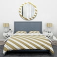 thumbnail image 1 of Designart 'Gold Diagonal' Mid-Century Modern Duvet Cover Set, 1 of 4