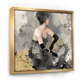 thumbnail image 1 of Designart ' Gold Fashion Dance ' Traditional Framed Canvas, 1 of 3