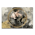 thumbnail image 1 of Designart 'Gold Fashion Dance' Traditional Wall Clock, 1 of 3