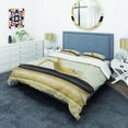 thumbnail image 1 of Designart 'Gold Fashion High Hells I' Glam Duvet Cover Set, 1 of 1